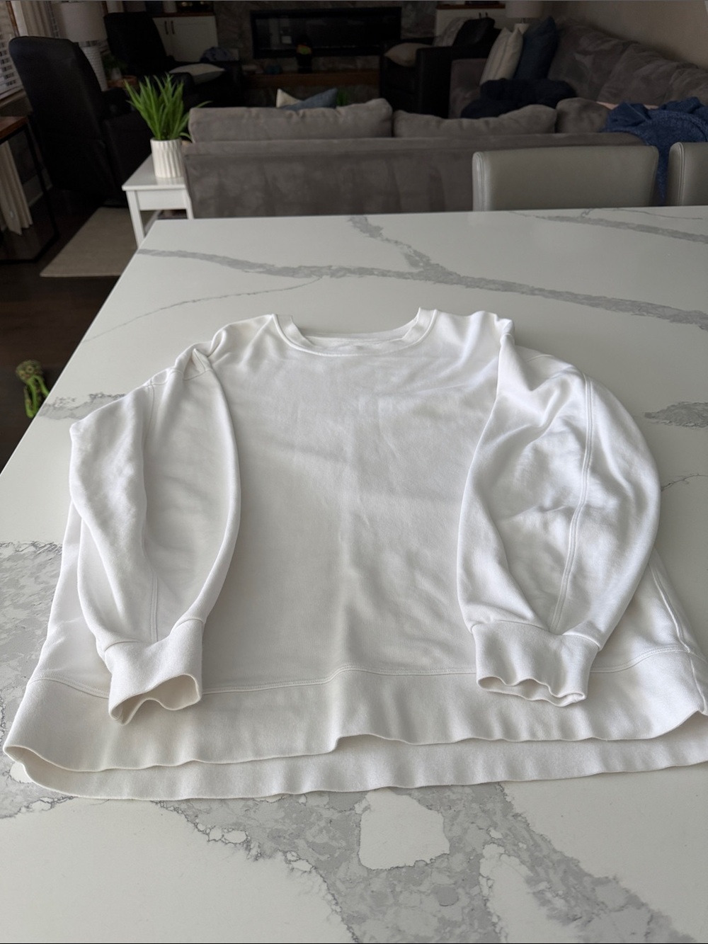 Lululemon white sweatshirt. Size medium